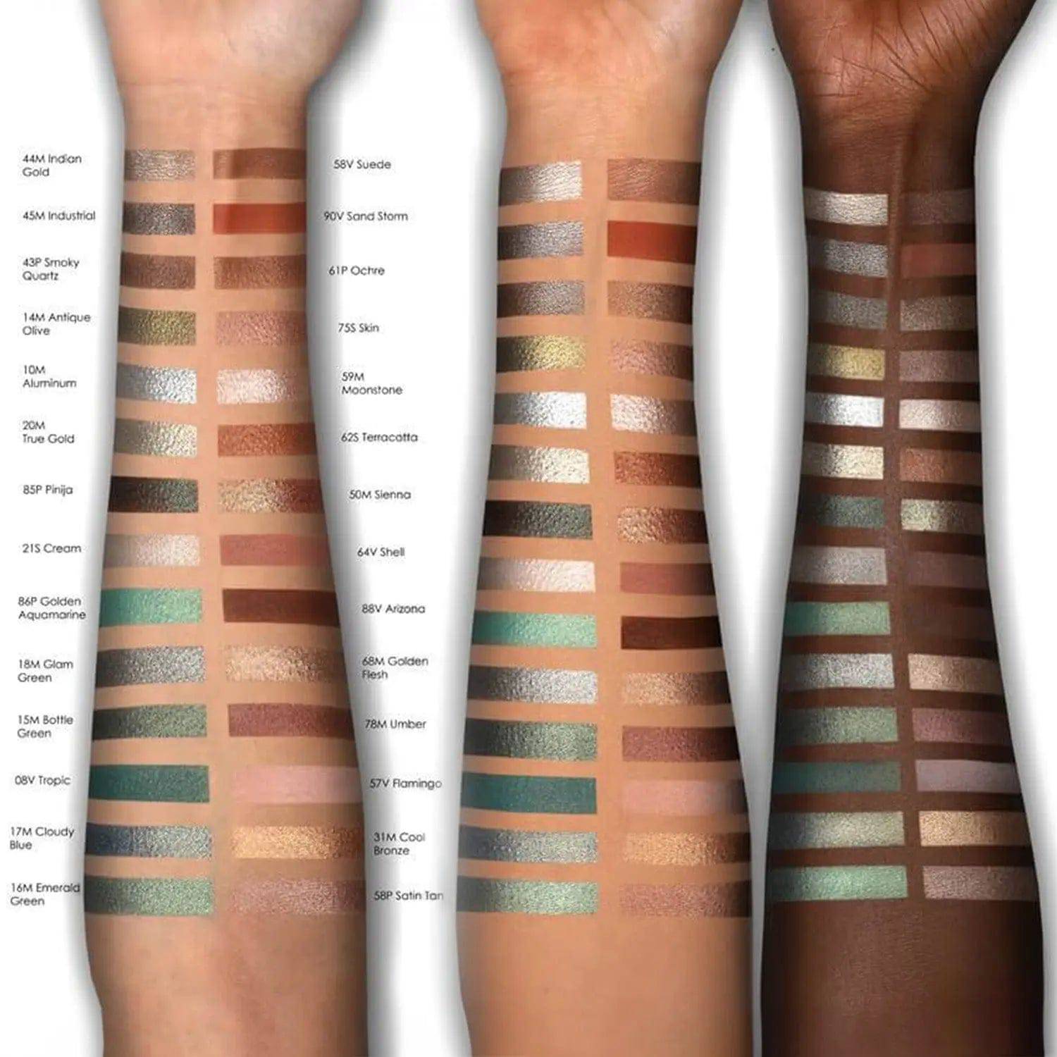 Eyeshadow Palette 28 shades - פלטת צלליות לעיניים- 28 גוונים -חום-ירוק Natasha Denona
