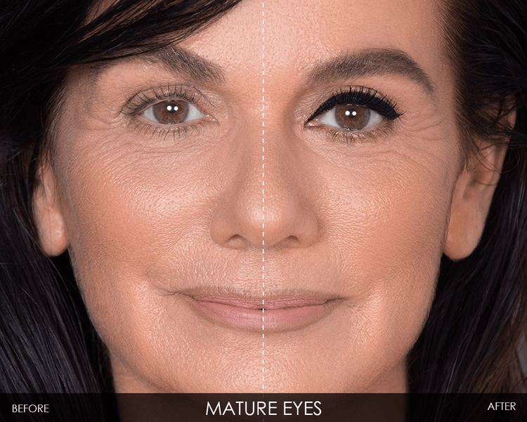 MACRO BLADE PRO FLOW PRECISION EYELINER model look before and after