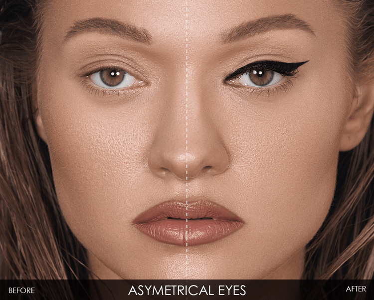 MACRO BLADE PRO FLOW PRECISION EYELINER model look before and after