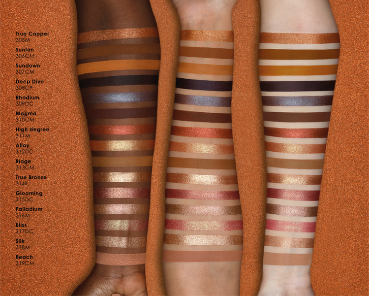 BRONZE EYESHADOW PALETTE swatches