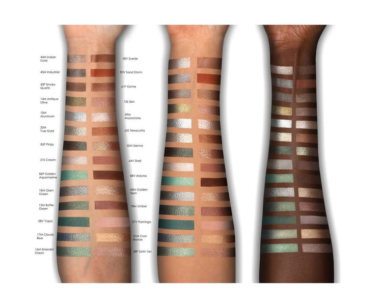 EYESHADOW PALETTE 28 GREEN-BROWN swatches